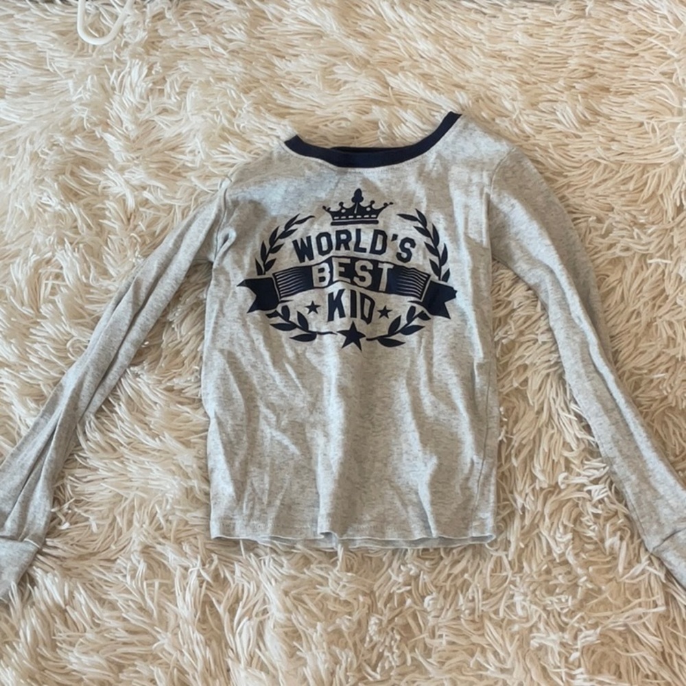 WORLDS BEST KID PAJAMA SHIRT from the childrens place size 6 boys